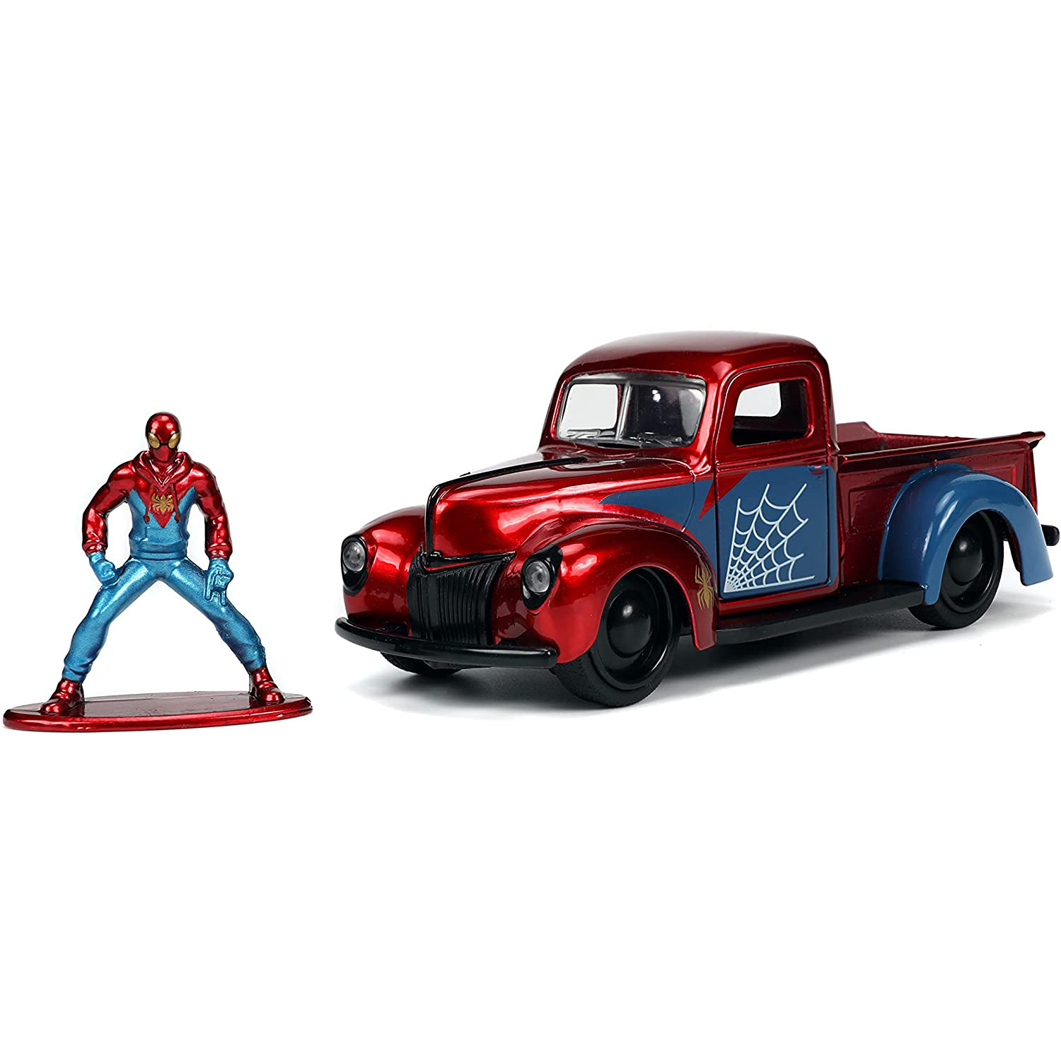 1941 Ford Pickup con Fig Proto-Suit Spider-Man Marvel Spiderman Jada Toys Escala 1:32 