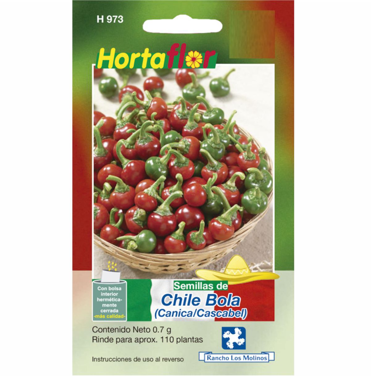 Semillas De Chile Bola Canica Cascabel