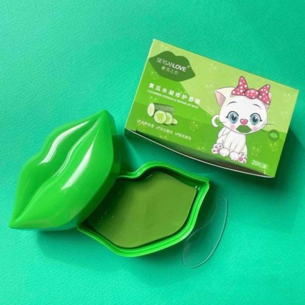 SERSANLOVE Set de 2 Mascarilla para Labios Hidratante 20 Laminas 60g Colágeno Pepino y Blueberry