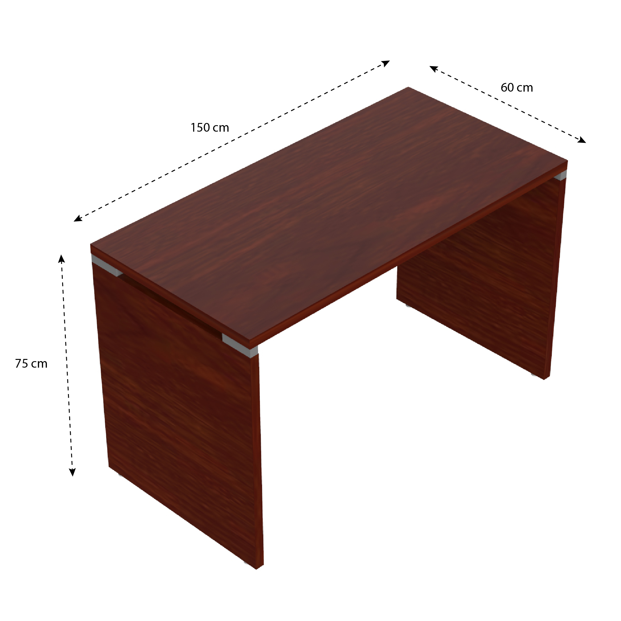 Línea Italia Escritorio STARK 797 | Color Caoba | Minimalista para Computadora Oficina, Home Office y Estudio. Fácil Armado, Diseño Moderno | Disponibilidad de colores en Nogal, Ceniza, Ébano Boreal, Encino Polar y Eucalipto.