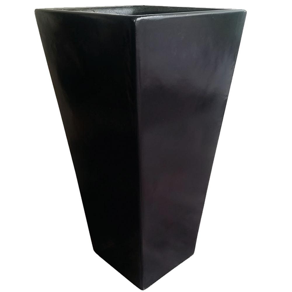 Maceta de fibra de vidrio modelo Obelisco extra grande chocolate*