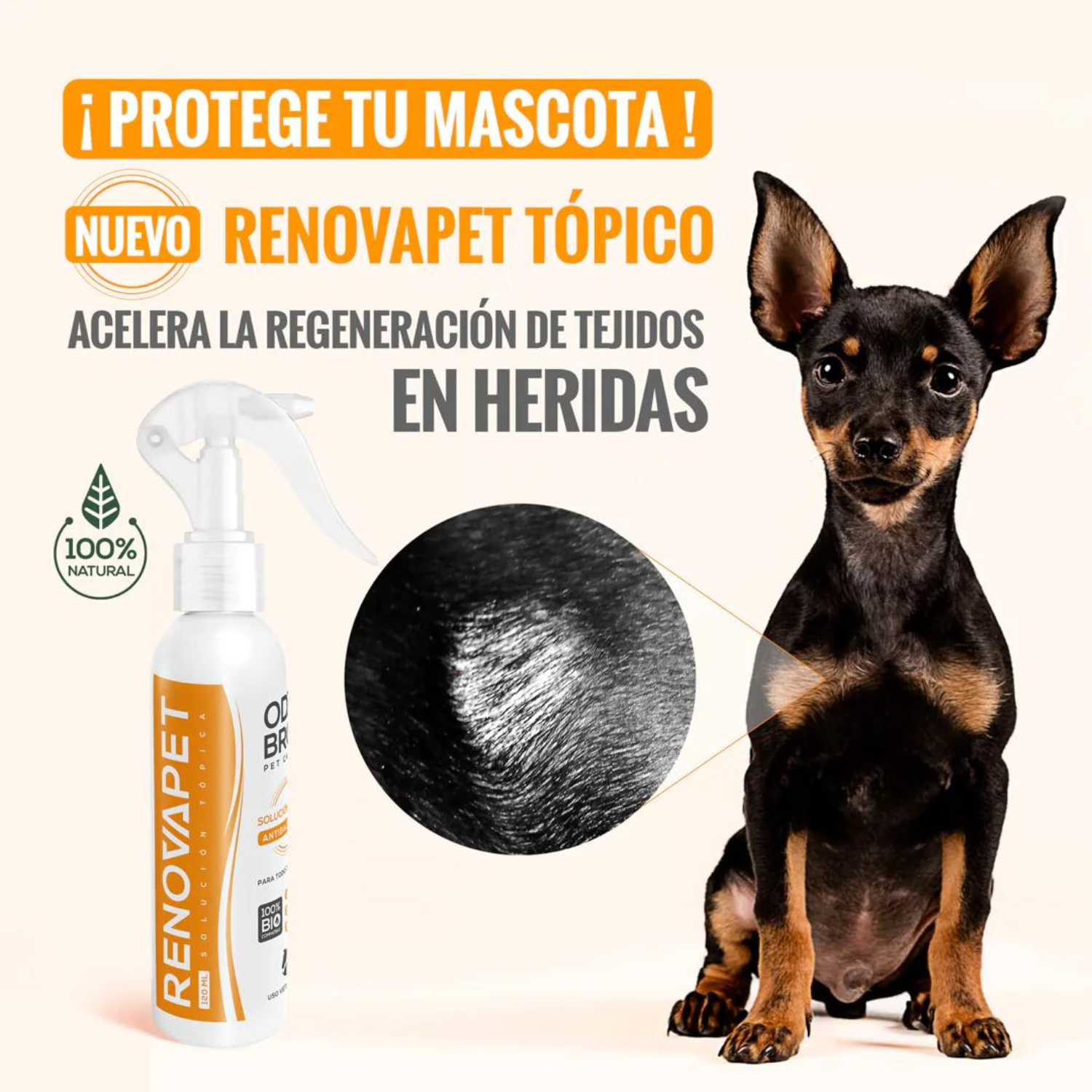 Renovapet Solución Topica Para Mascotas Higienizante 120ml
