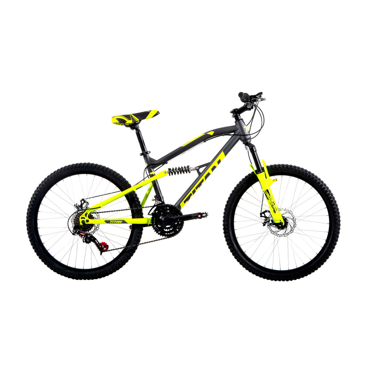Bicicleta Veloci Titan Rodada 24 Gris Urbana