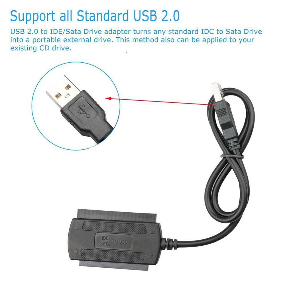 Convertidor Usb 2.0 A Sata Ide Disco Duro 3.5 Y 2.5