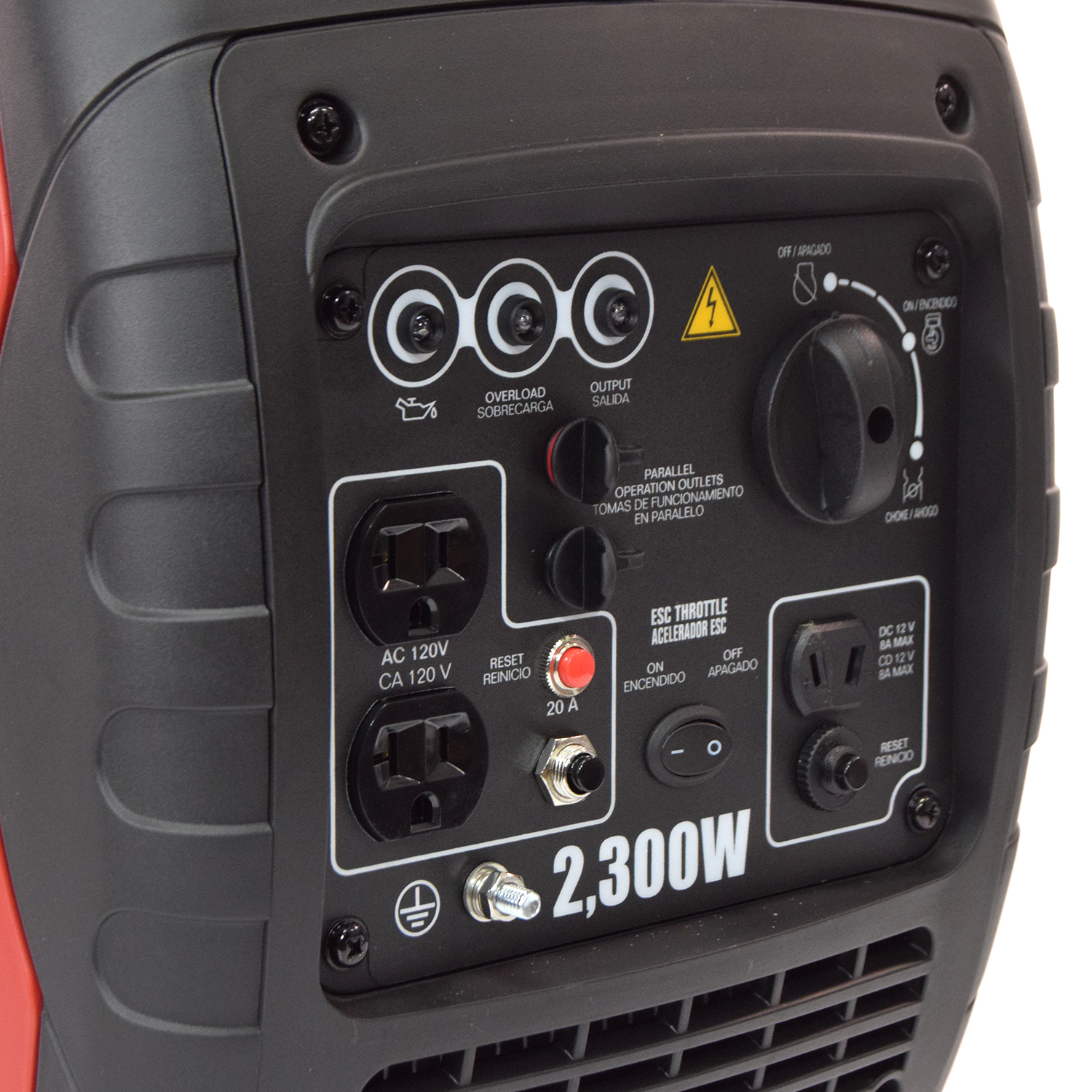 Knova Generador eléctrico inversor super silencioso profesional 2300W portátil tanque 4 litros manual 4 tiempos