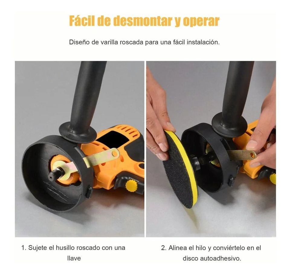 Kit Pulidor Automotriz 700W 3700rpm Pulidora Eléctrica para Auto Carro Coche Con Accesorios NUEVO