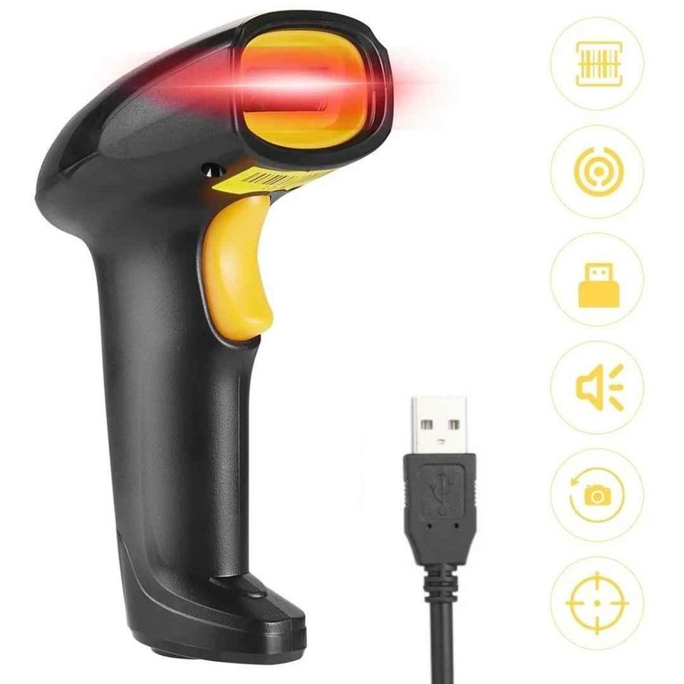Escáner lector de código de barras láser Scanner punto de venta POS PDV alta calidad compatible PC