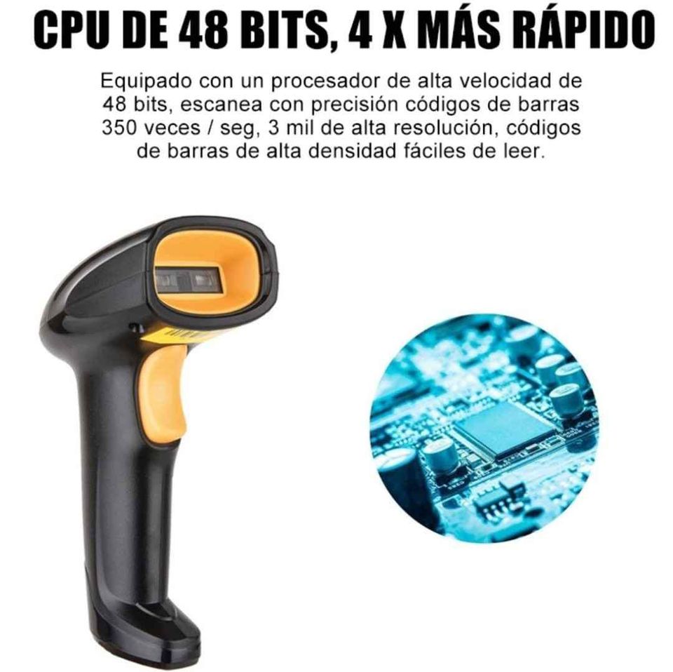 Escáner lector de código de barras láser Scanner punto de venta POS PDV alta calidad compatible PC
