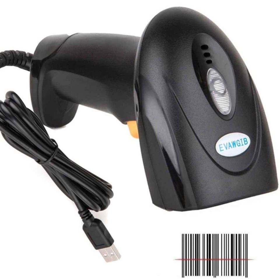 Escáner lector de código de barras láser Scanner punto de venta POS PDV alta calidad compatible PC