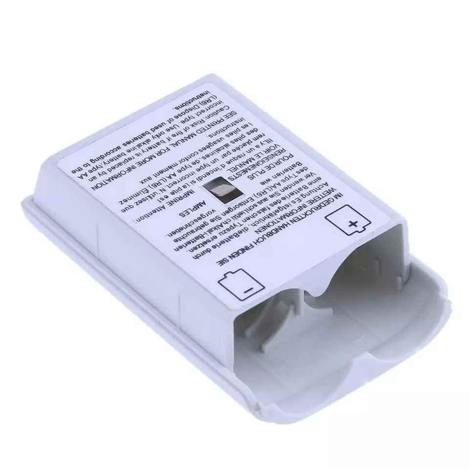 Tapa cajita xbox 360 caja baterías control color negro