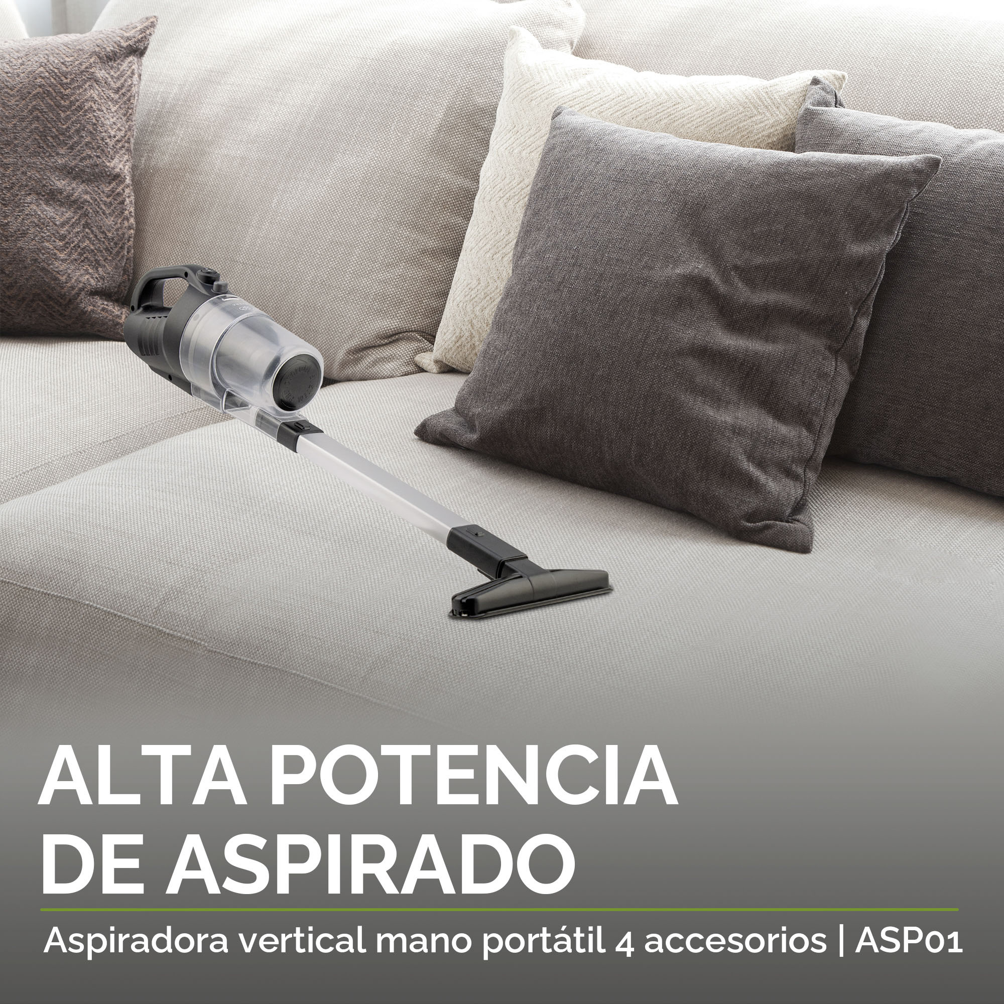 AVERA Aspiradora De Mano Portátil, Sin Cable, Pro Cyclone, 4 Accesorios, Batería de iones de litio, Recarcagable, ASP01