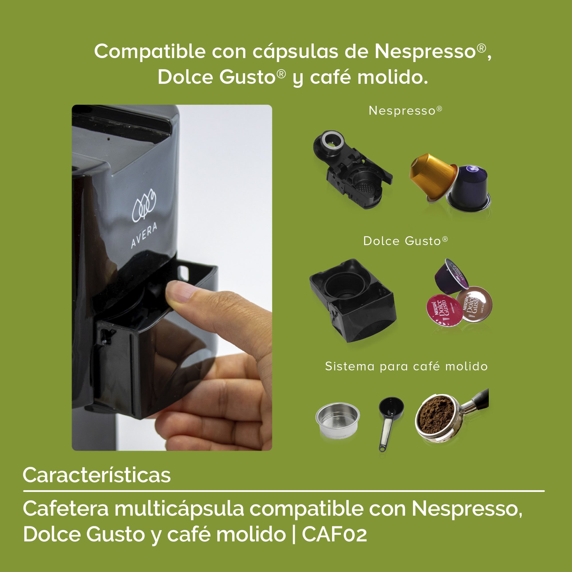Porta Capsulas Dolce Gusto, Compatible con Capsulas Nespresso