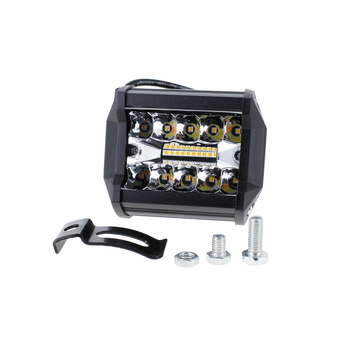 Par Faros 20 Led Dually Bicolor Blanco Ambar Estrobo 12-24v