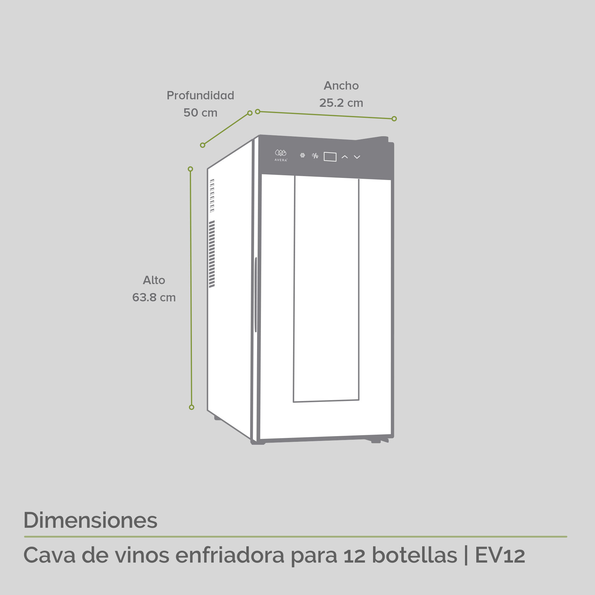 AVERA Cava De Vinos Enfriadora Para 12 Botellas EV12