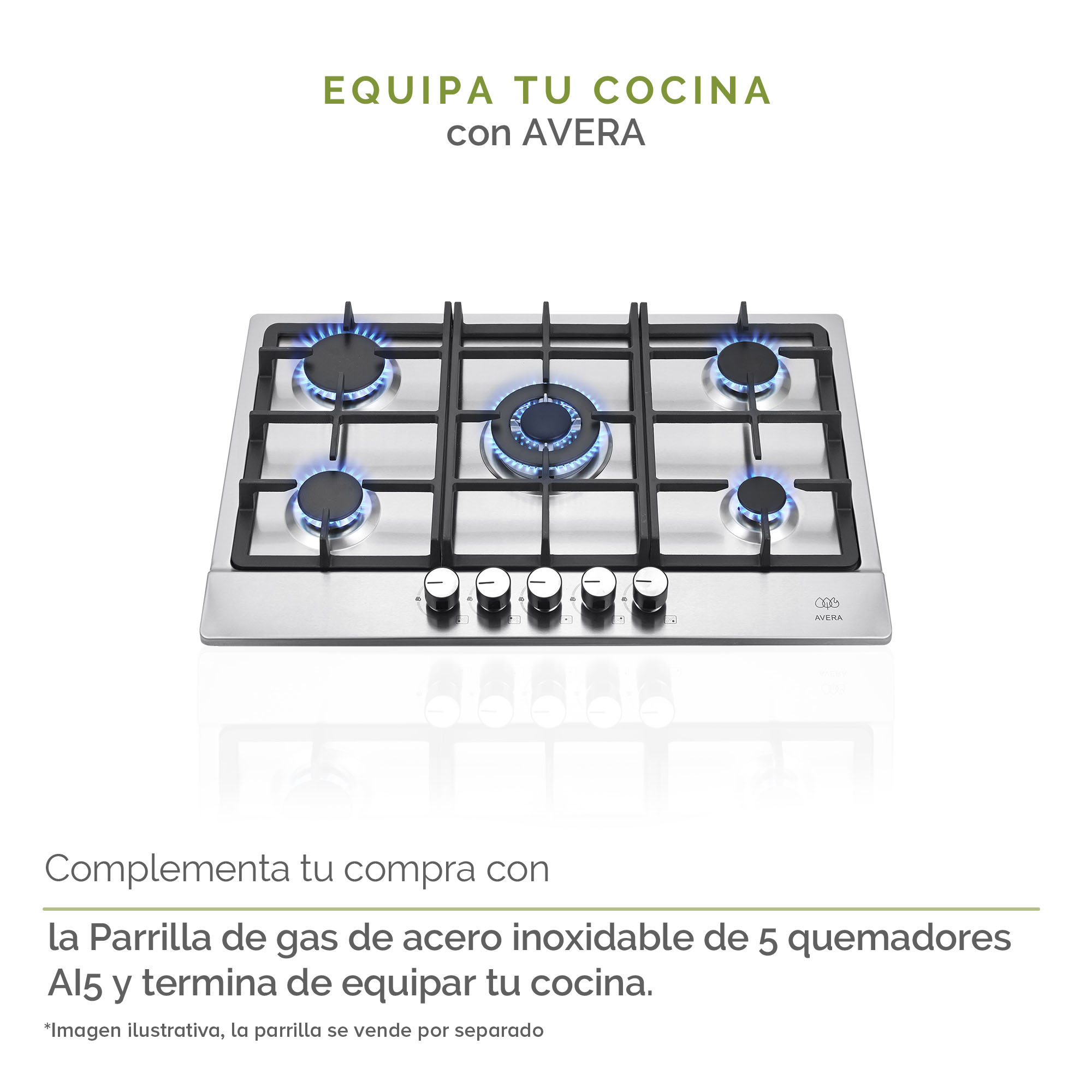 Avera Horno Empotrable a Gas LP Encendido Eléctrico HE01LP
