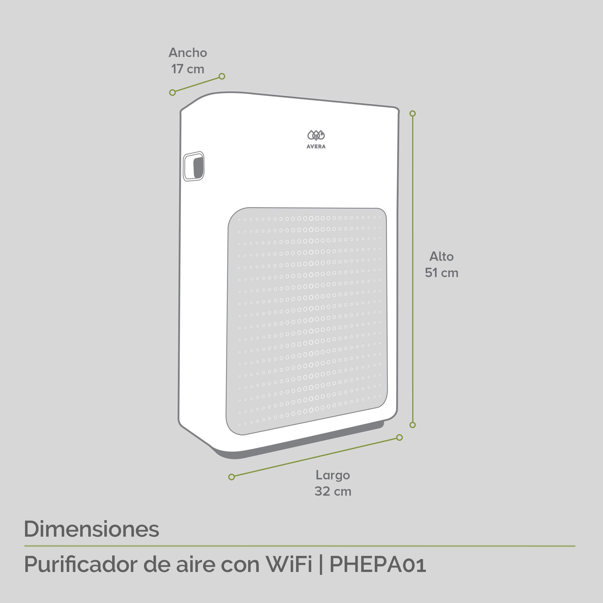 Purificador de Aire Para Espacios de Hasta 30 M2 PHEPA01