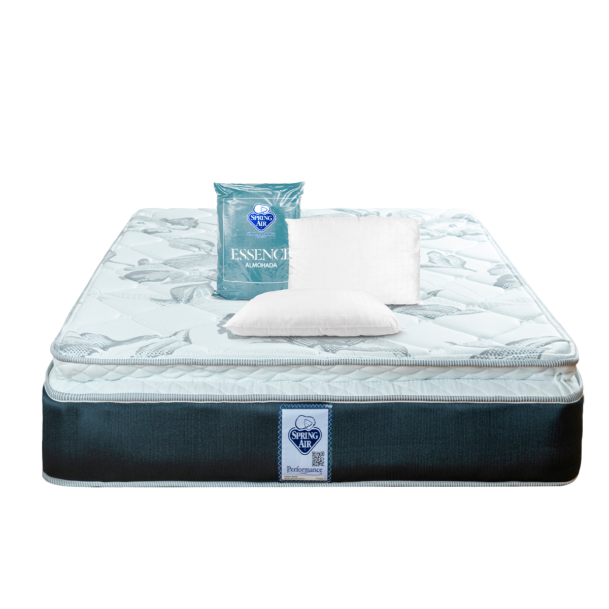 Colchón Matrimonial Spring Air Smith + Almohadas 