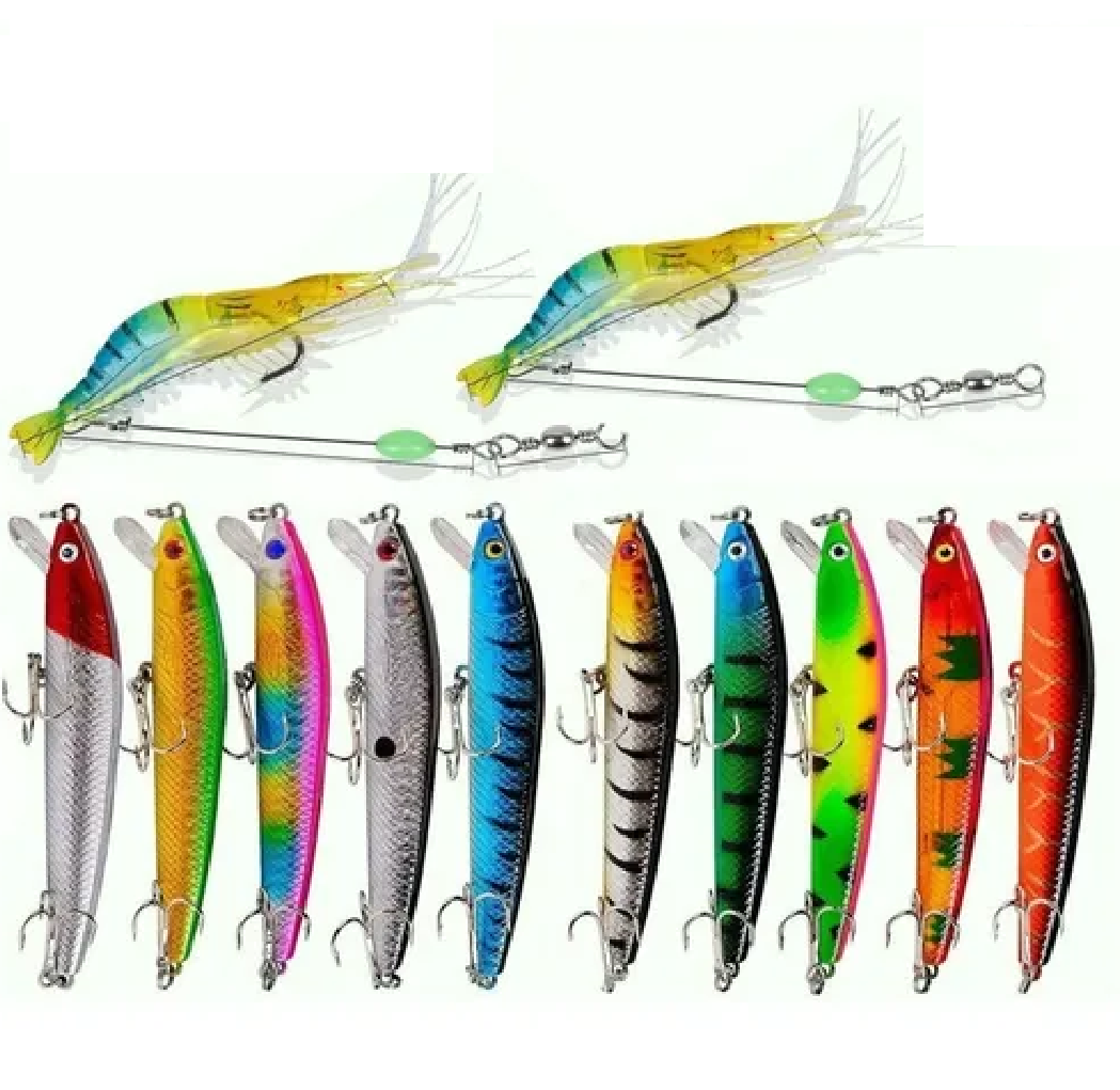 Kit Señuelos Para Pesca De Río realistas