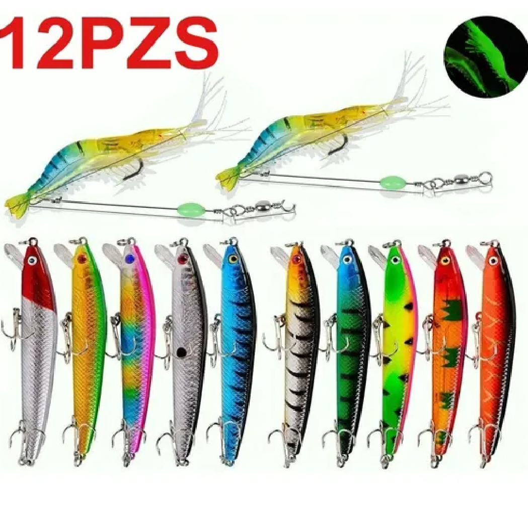 Kit Señuelos Para Pesca De Río realistas