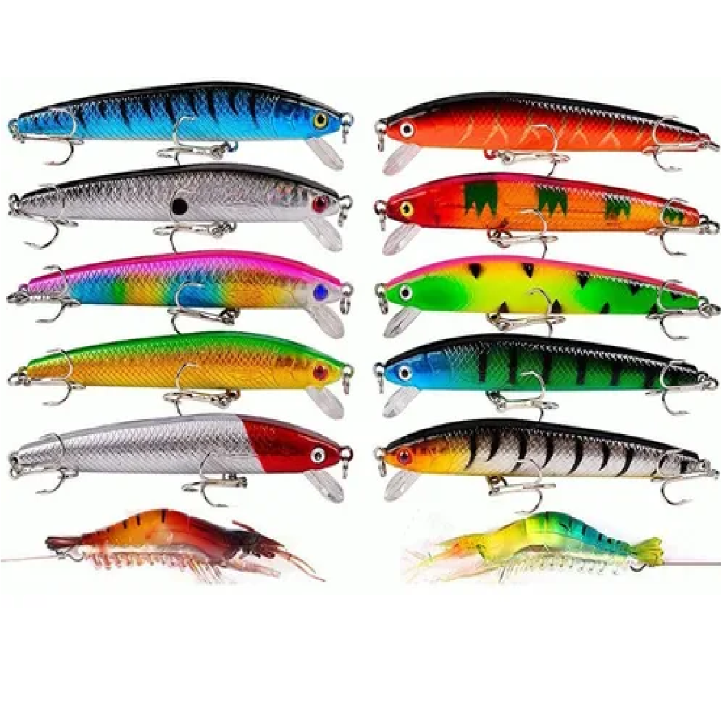 Kit Señuelos Para Pesca De Río realistas