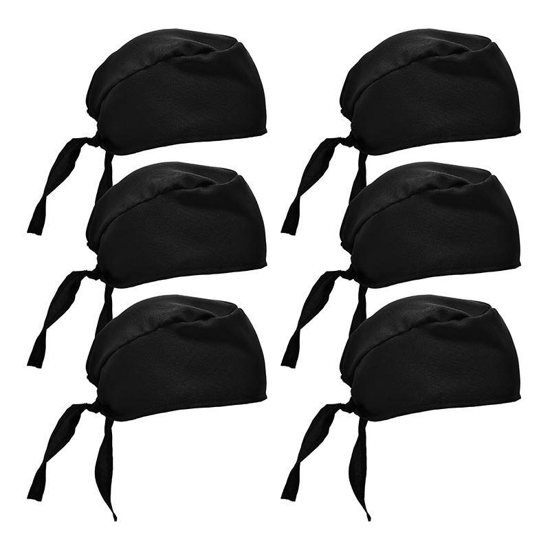 Paquete de 6 Gorros de Cocina Ajustables, Gorro de Chef de Cobertura Maxima 