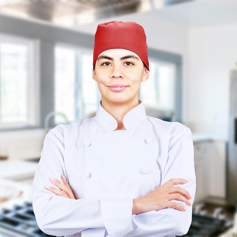 Paquete de 6 Gorros de Cocina Ajustables, Gorro de Chef de Cobertura Maxima 