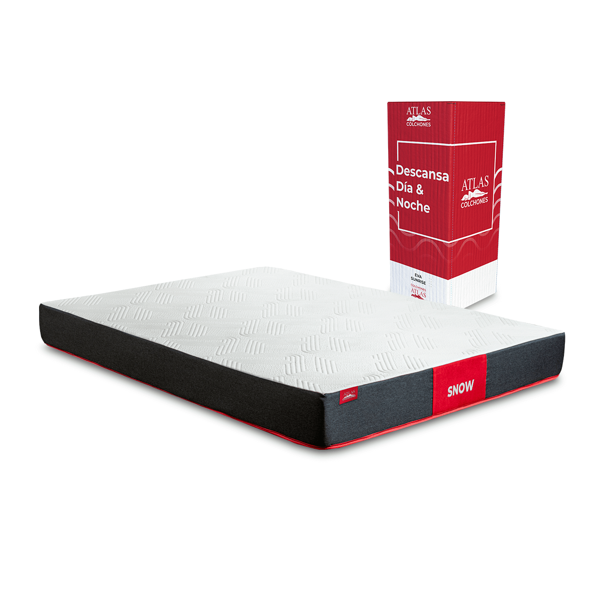 Colchón De Caja Colchones Atlas Matrimonial Snow Memory Foam