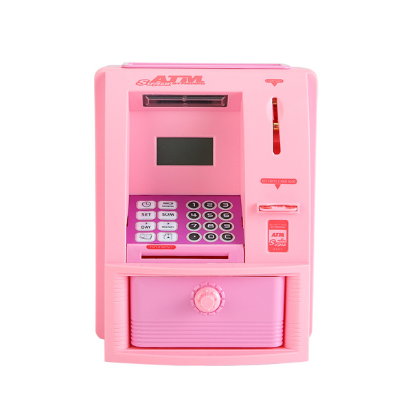 Alcancía Digital Mini Cajero Automático Para Ahorro. Color Rosa. SEAFON