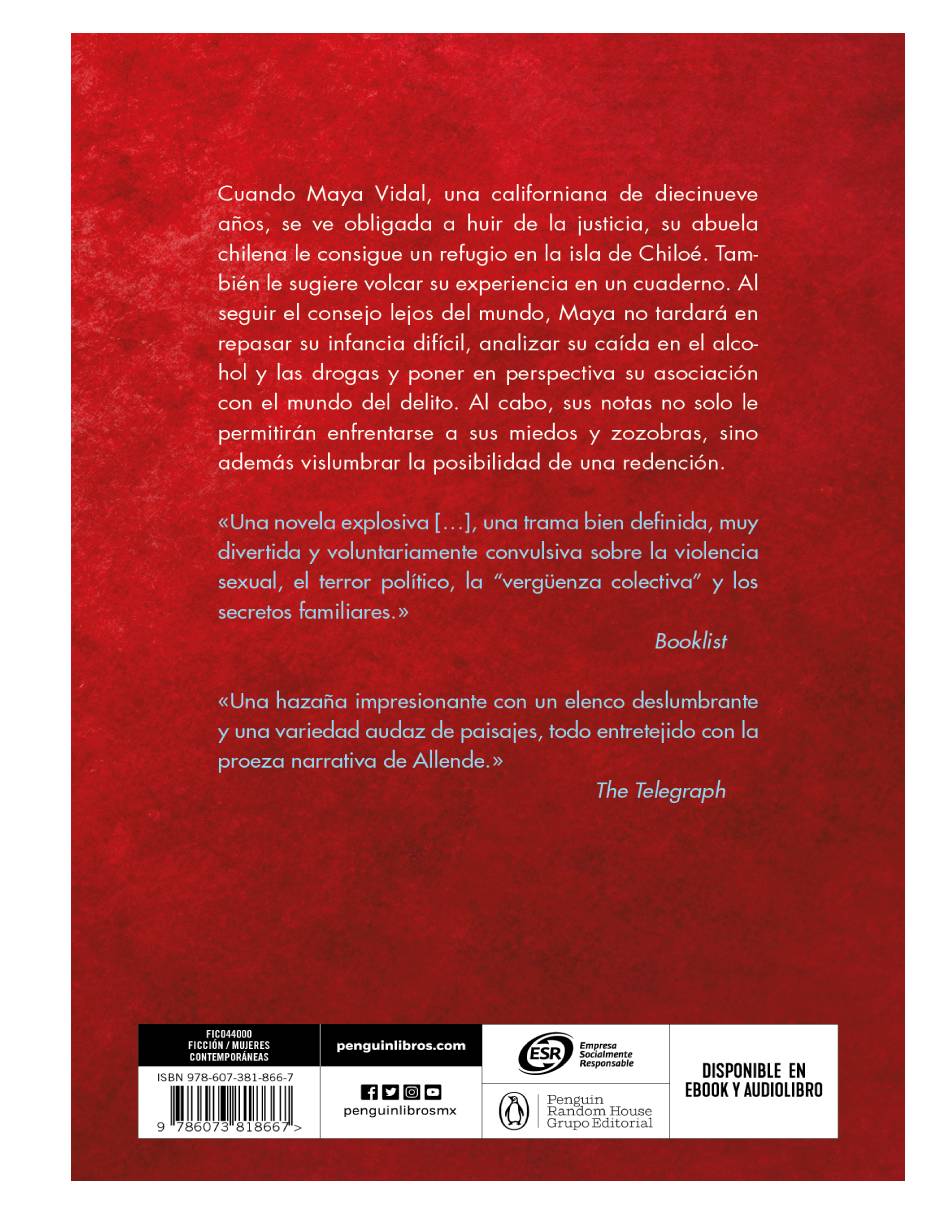 El cuaderno de Maya Autor Isabel Allende