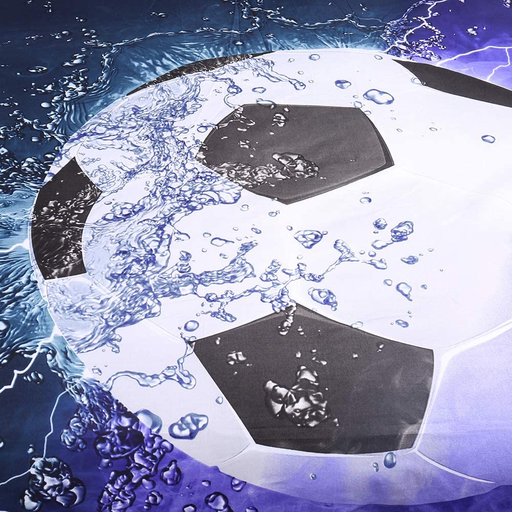 Juego de Ropa de Cama Funda de Edredón, Duvet con diseño de fútbol, Tamaño Individiual 172 x 218 cm