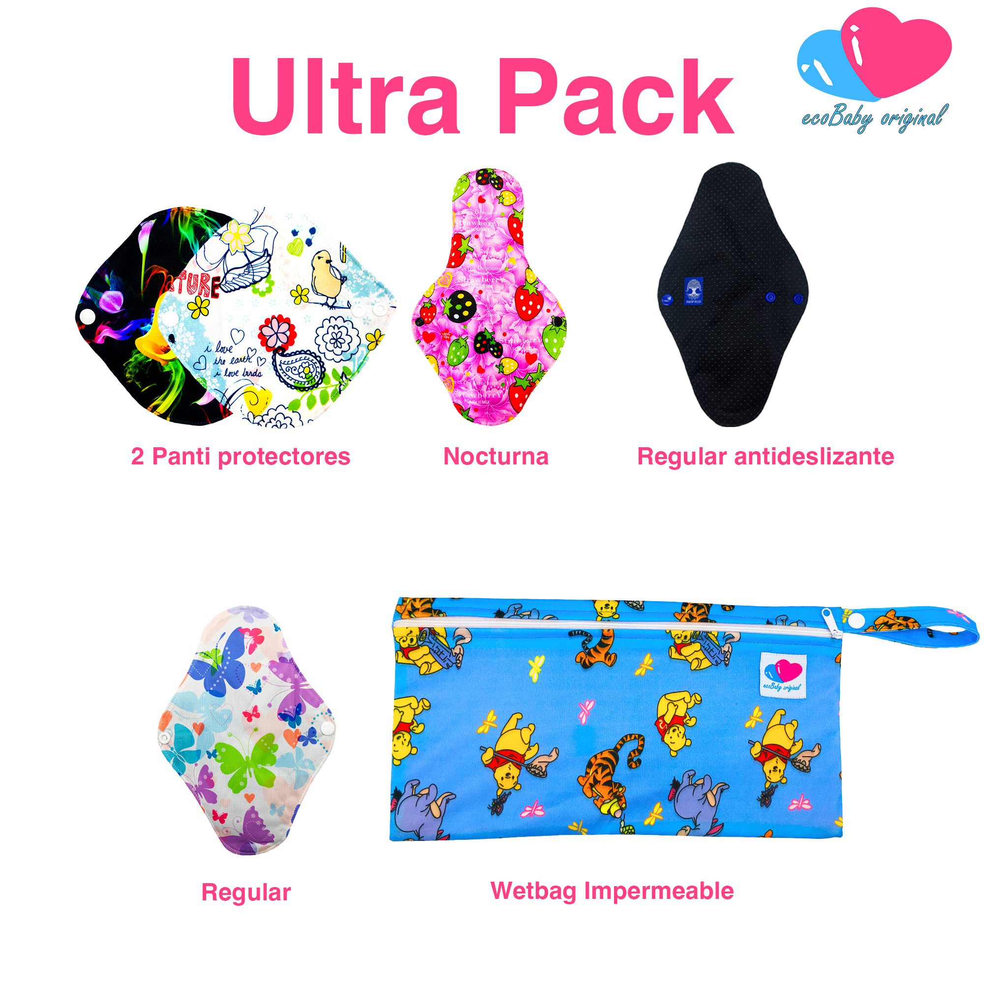 Toallas Ecológicas Sanitarias Reutilizables Ultra Pack
