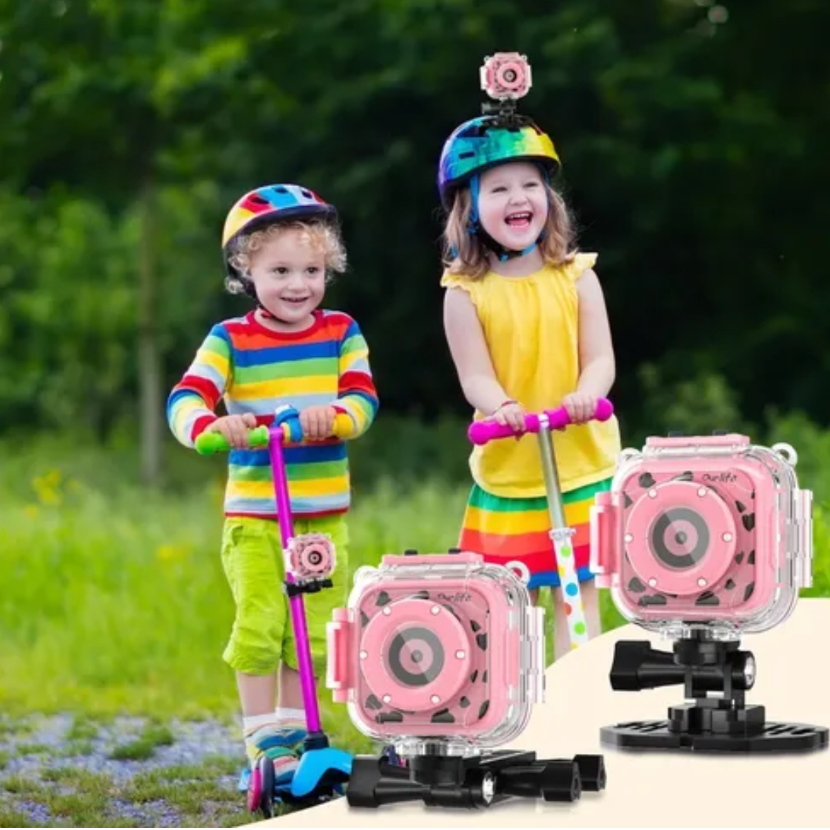 Cámara Digital Para Niños 1080p + Tf 8Gb Rosa