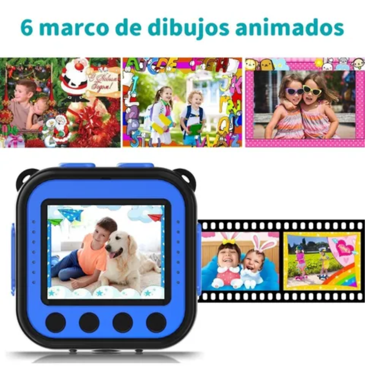 Cámara Digital Para Niños 1080p + Tf 8Gb Azul Oscuro