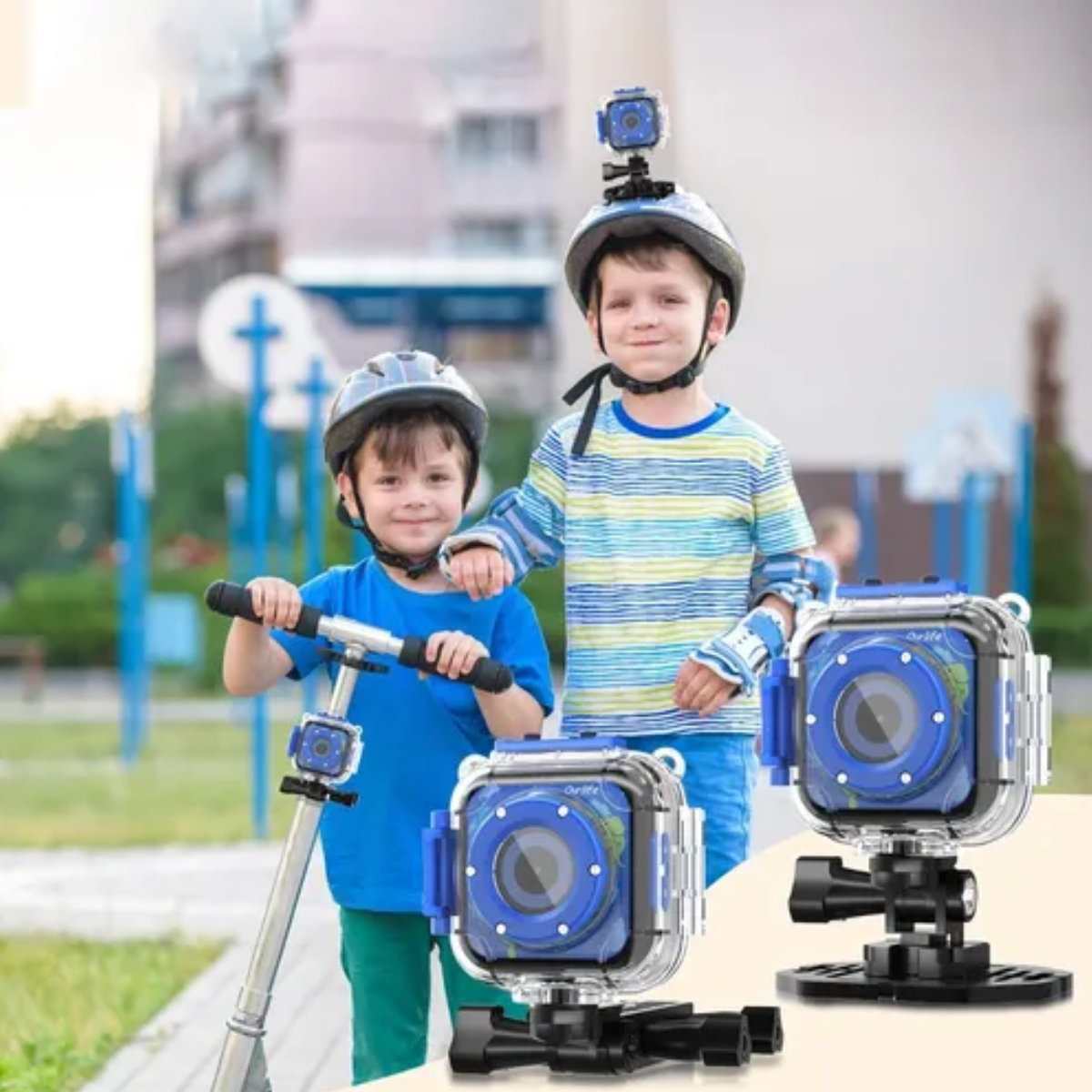 Cámara Digital Para Niños 1080p + Tf 8Gb Azul Oscuro