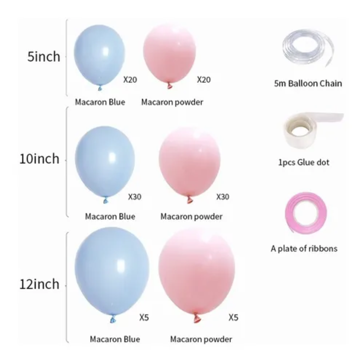 Kit Decoración Globos Para Cumpleaños Fiesta 110 Pz