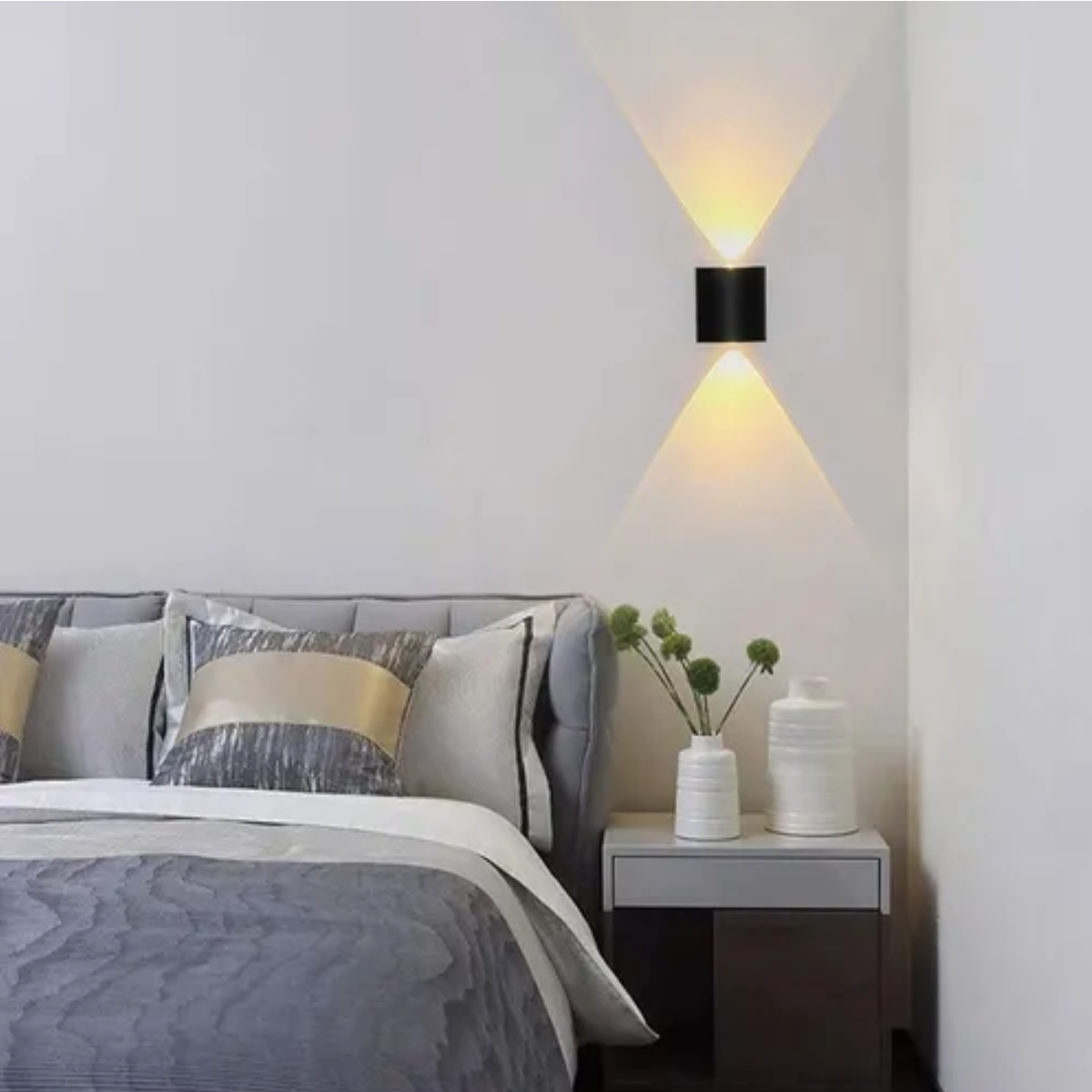Kit 2 Luz De Pared 2w Luz Arbotante Led Pared Uso Exterior 3000K