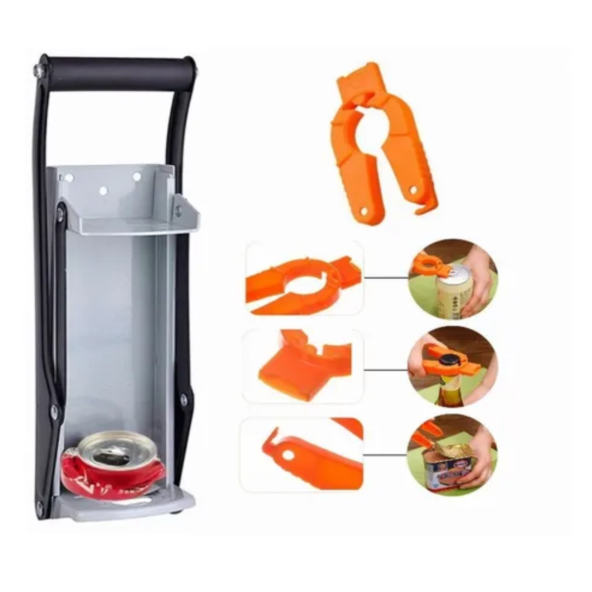 Aplasta Latas Y Lata De Aluminio Destapador De Botellas