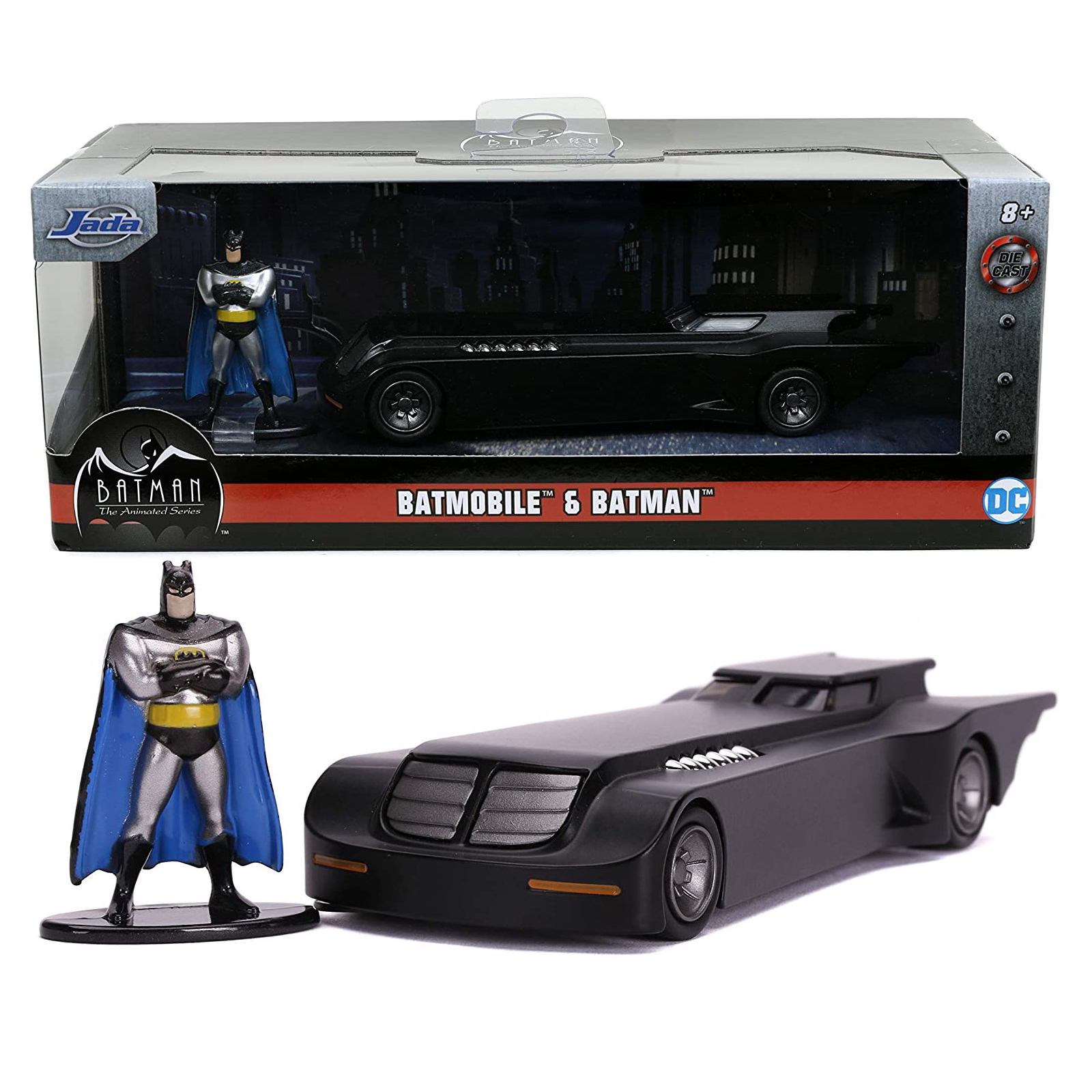 Batimovil Serie Animada con Figura Batman DC Comics  Jada Toys Escala 1:32