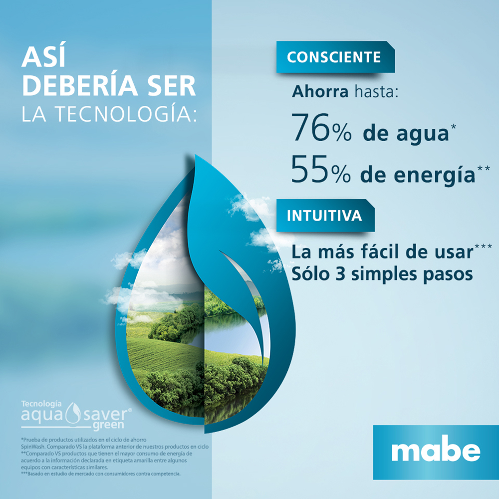 Lavadora Automática 22 kg Diamond Gray Mabe