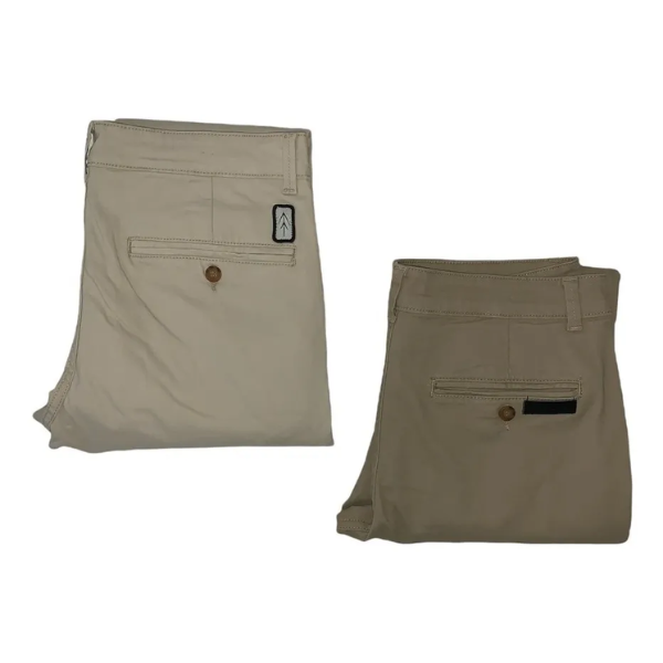 2 Pack Pantalones Estilo Chino De Gabardina Hombre Holstone