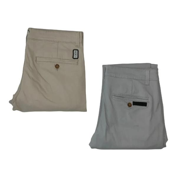 2 Pack Pantalones Estilo Chino De Gabardina Hombre Holstone