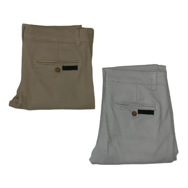 2 Pack Pantalones Estilo Chino De Gabardina Hombre Holstone