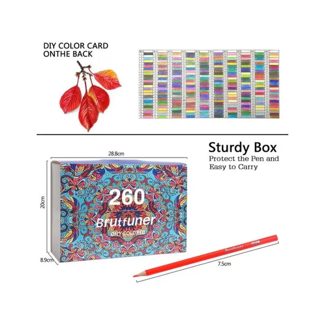 Lápices De Colores Brutfuner Juego De 260pcs