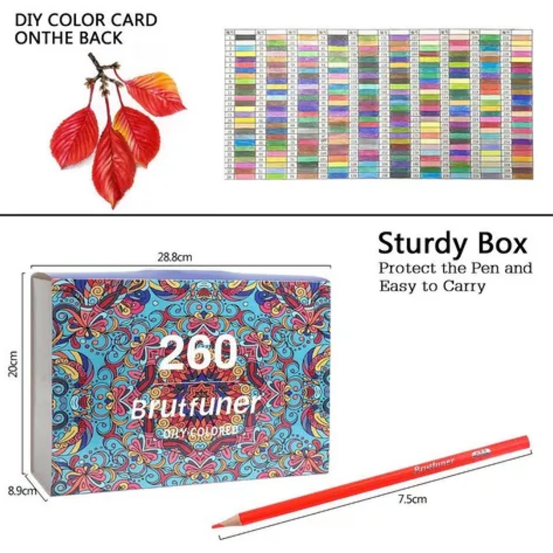 Lápices De Colores Brutfuner Juego De 260pcs