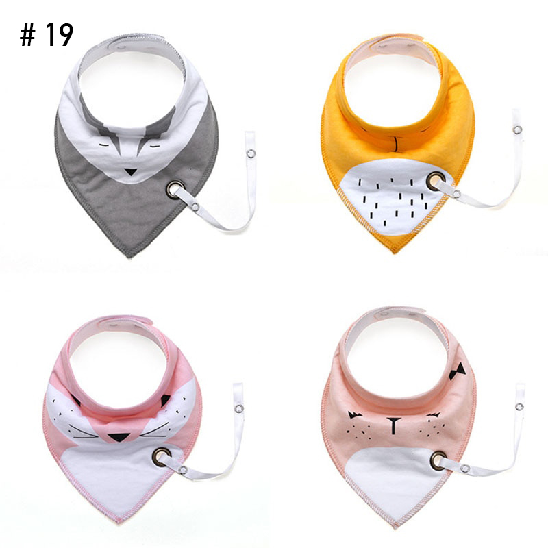Kit De 4 Baberos-Bandana Para Bebé De Algodón Con Cinta Porta Chupón Innovashop