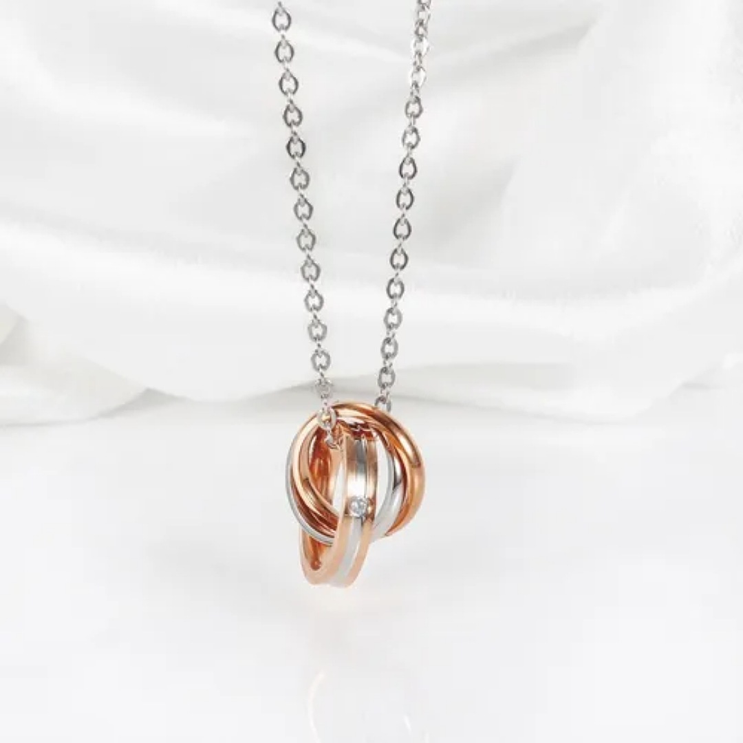 Collares De Pareja Acero Inoxidable Colgantes De Anillos