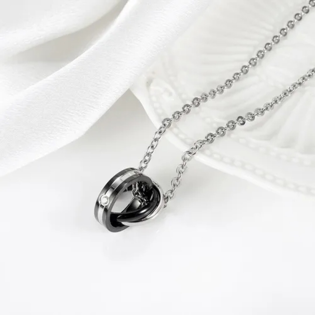 Collares De Pareja Acero Inoxidable Colgantes De Anillos