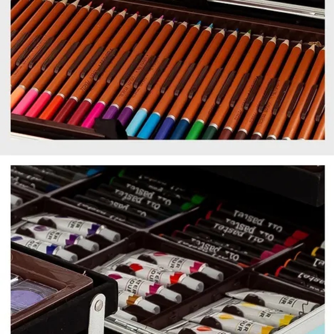 Juego De 145 Piezas De Arte De Lujo Estuche De Alum