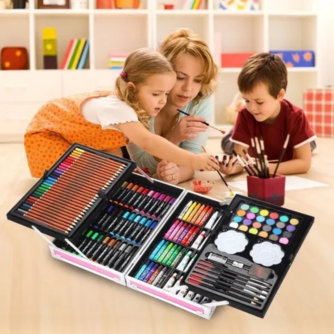 Juego De 145 Piezas De Arte De Lujo Estuche De Alum