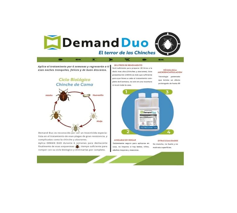 Demand Duo 240ml Sin Olor Elimina La Mayoria De Los Insectos